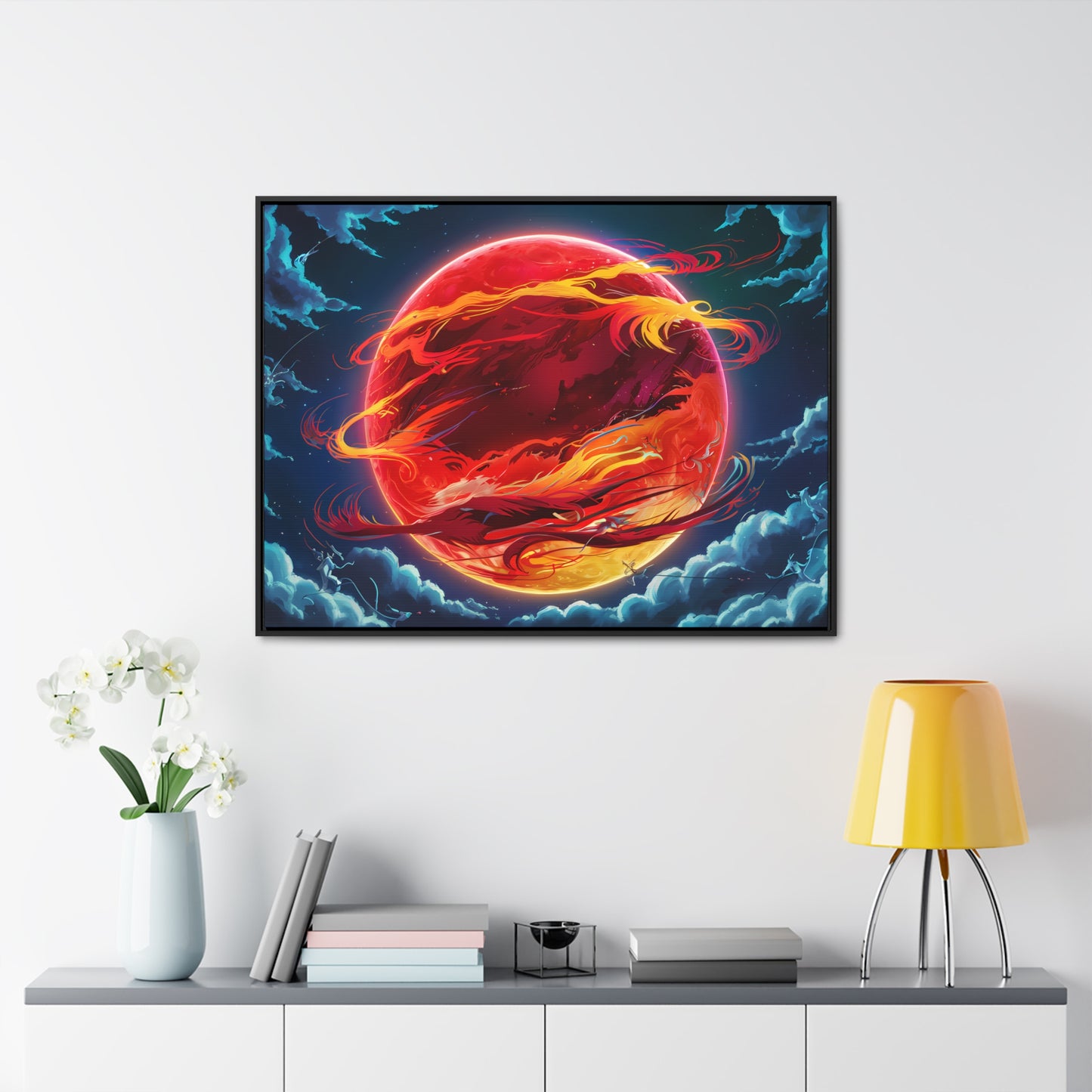 Eclipse of the Eternal Phoenix - Gallery Canvas Wraps, Horizontal Frame