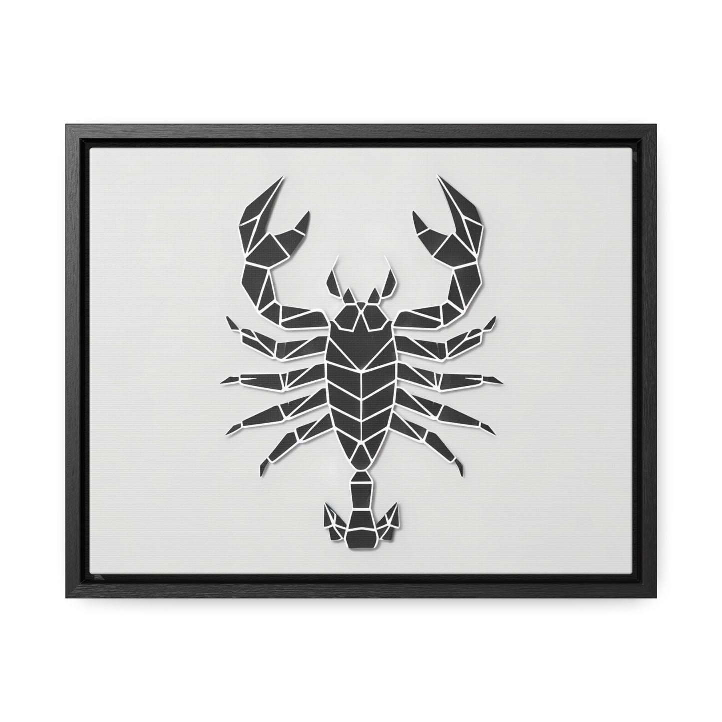 Geometric Scorpion Icon - Gallery Canvas Wraps, Horizontal Frame