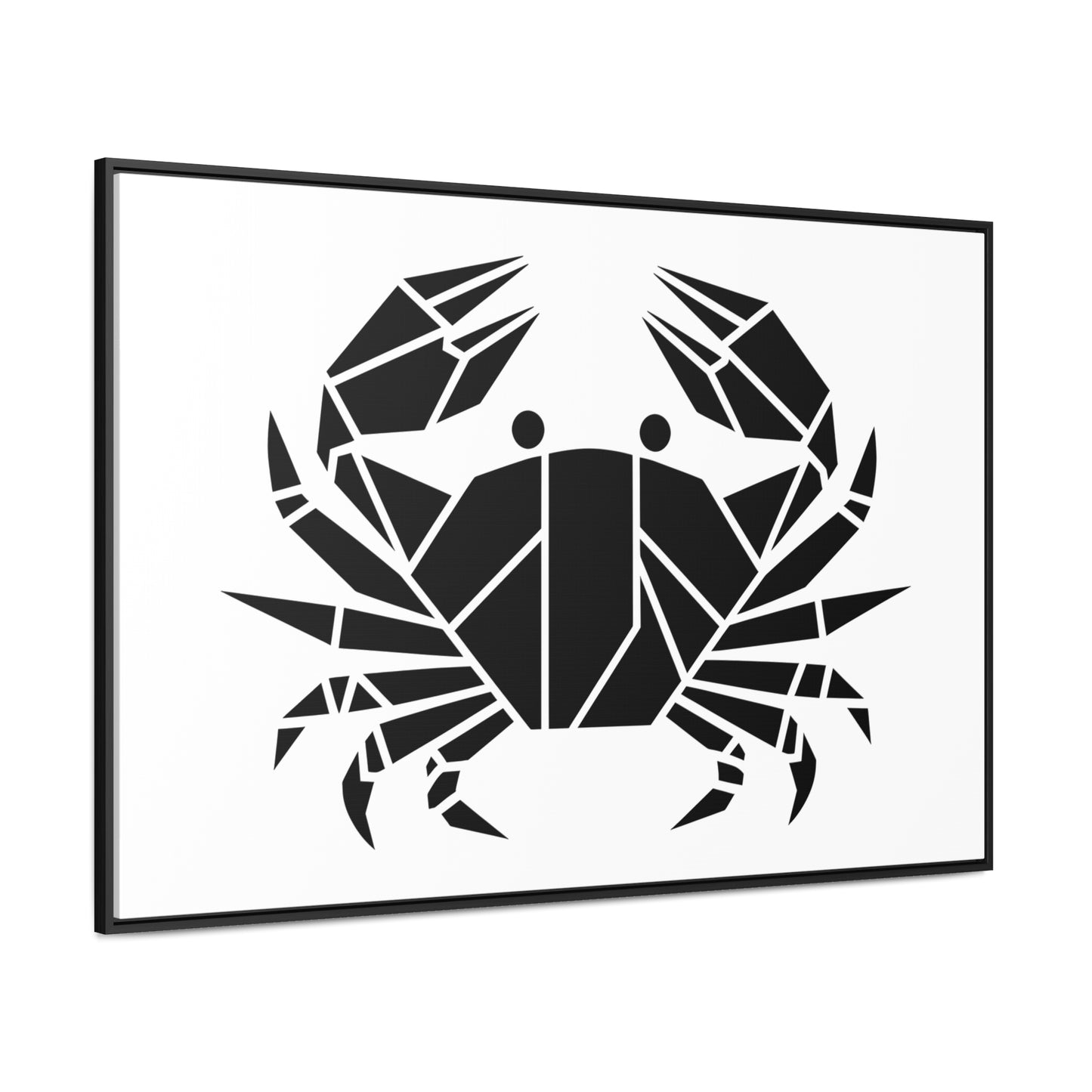 Geometric Crab Design - Gallery Canvas Wraps, Horizontal Frame