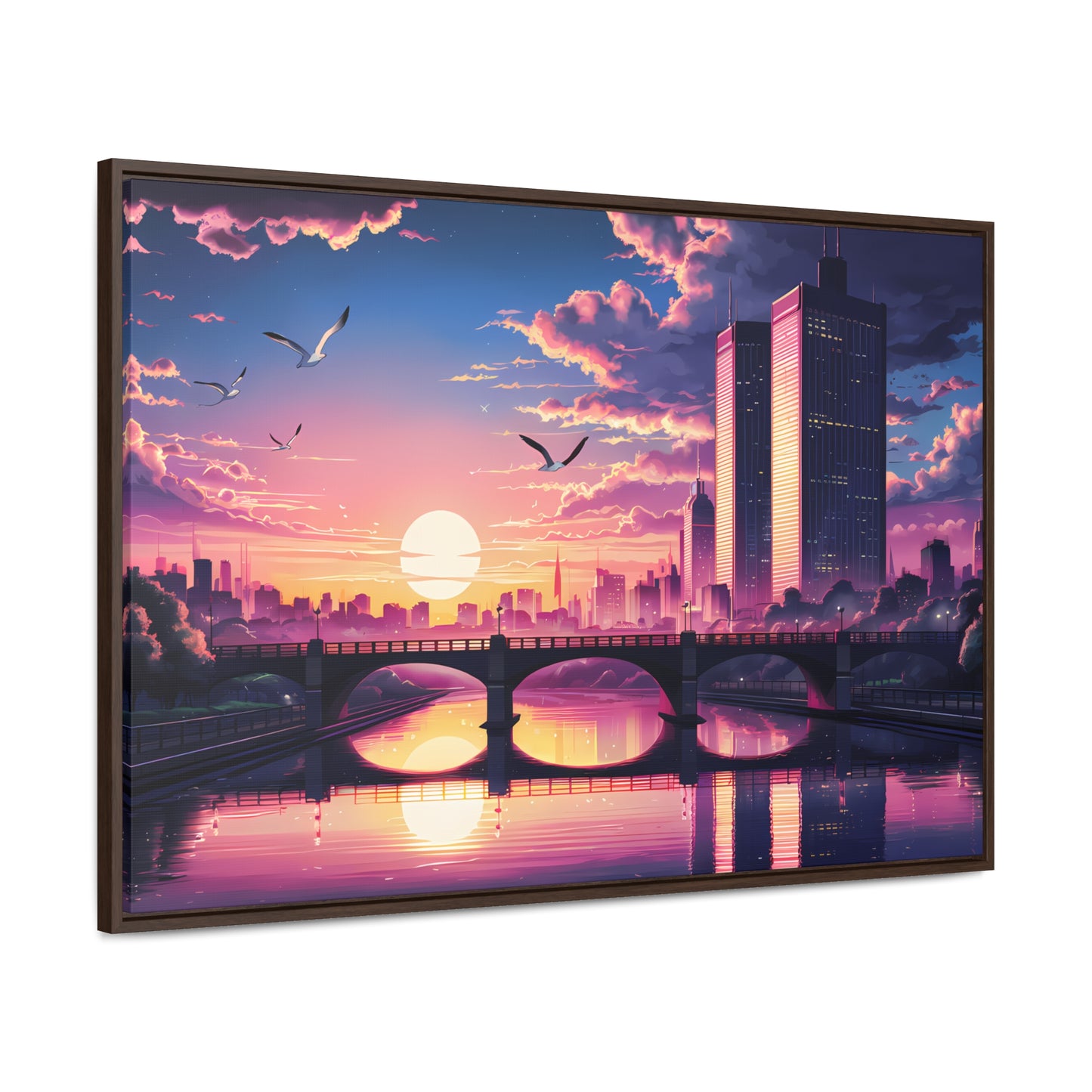 Twilight Reflections - Gallery Canvas Wraps, Horizontal Frame