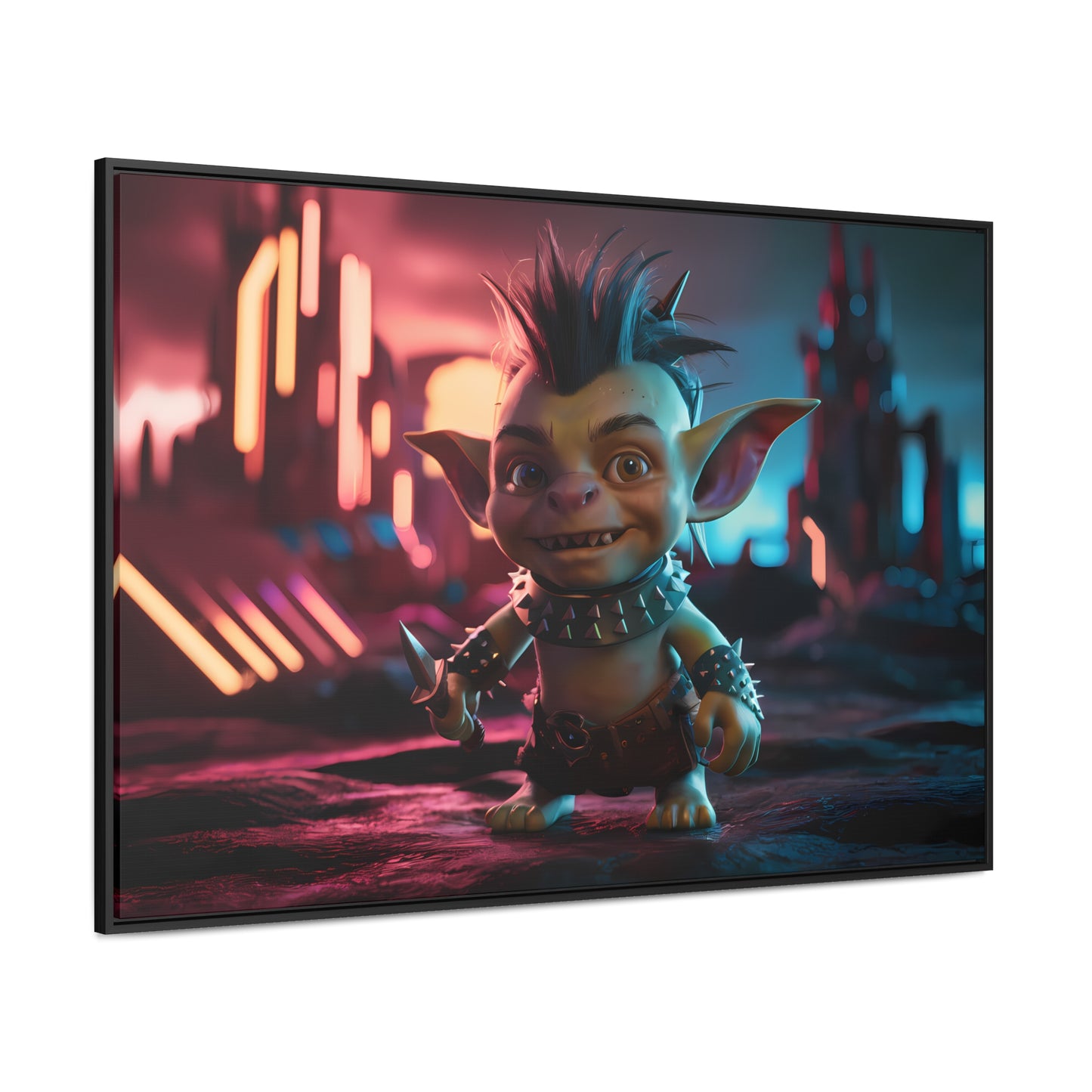 Goblin of the Neon Wastelands - Gallery Canvas Wraps, Horizontal Frame