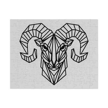 Geometric Ram's Head - Jigsaw Puzzle (30, 110, 252, 500,1000-Piece)