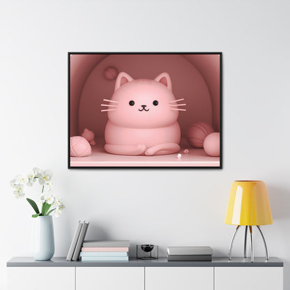 Purrfectly Pink Serenity - Gallery Canvas Wraps, Horizontal Frame