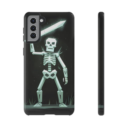 Geometric Skeleton Swordsman - Smartphone Tough Cases