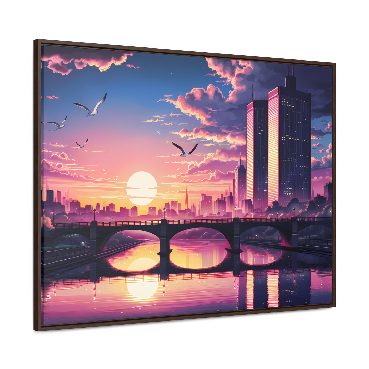 Twilight Reflections - Gallery Canvas Wraps, Horizontal Frame