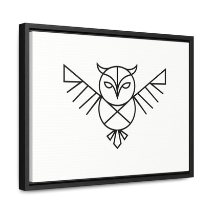 Geometric Owl Symbol - Gallery Canvas Wraps, Horizontal Frame