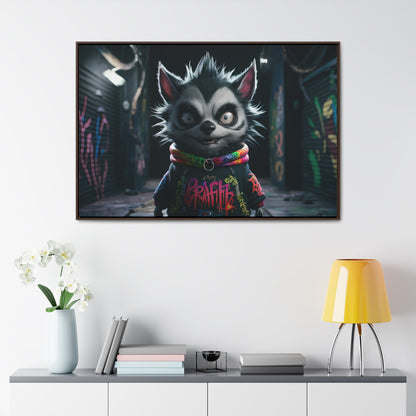 Urban Graffiti Rebel - Gallery Canvas Wraps, Horizontal Frame