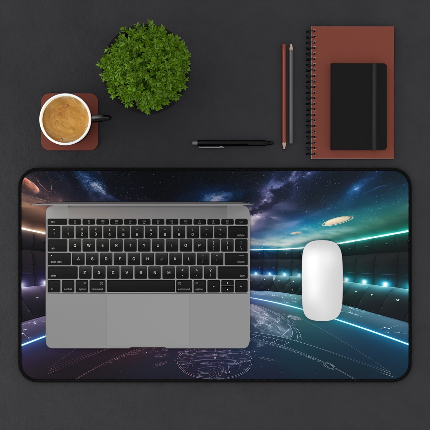 Space Ship View - Desk Mat