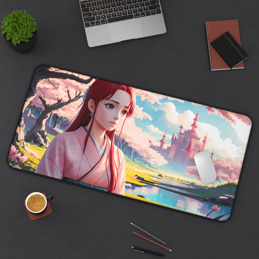 "Whispers of the Sakura Princess" - Desk Mat