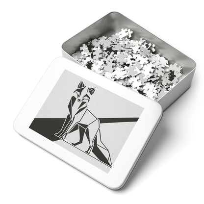 Geometric Fox in Monochrome - Jigsaw Puzzle (30, 110, 252, 500,1000-Piece)