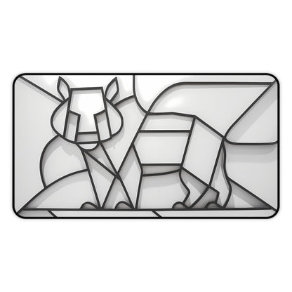 Geometric Lion Design - Desk Mat