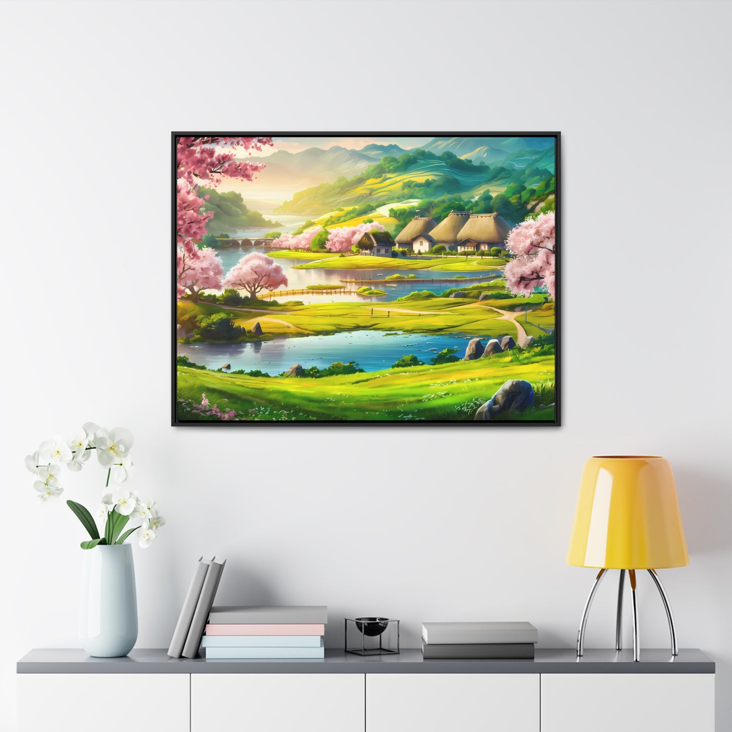 Serenity in Spring Meadows - Gallery Canvas Wraps, Horizontal Frame