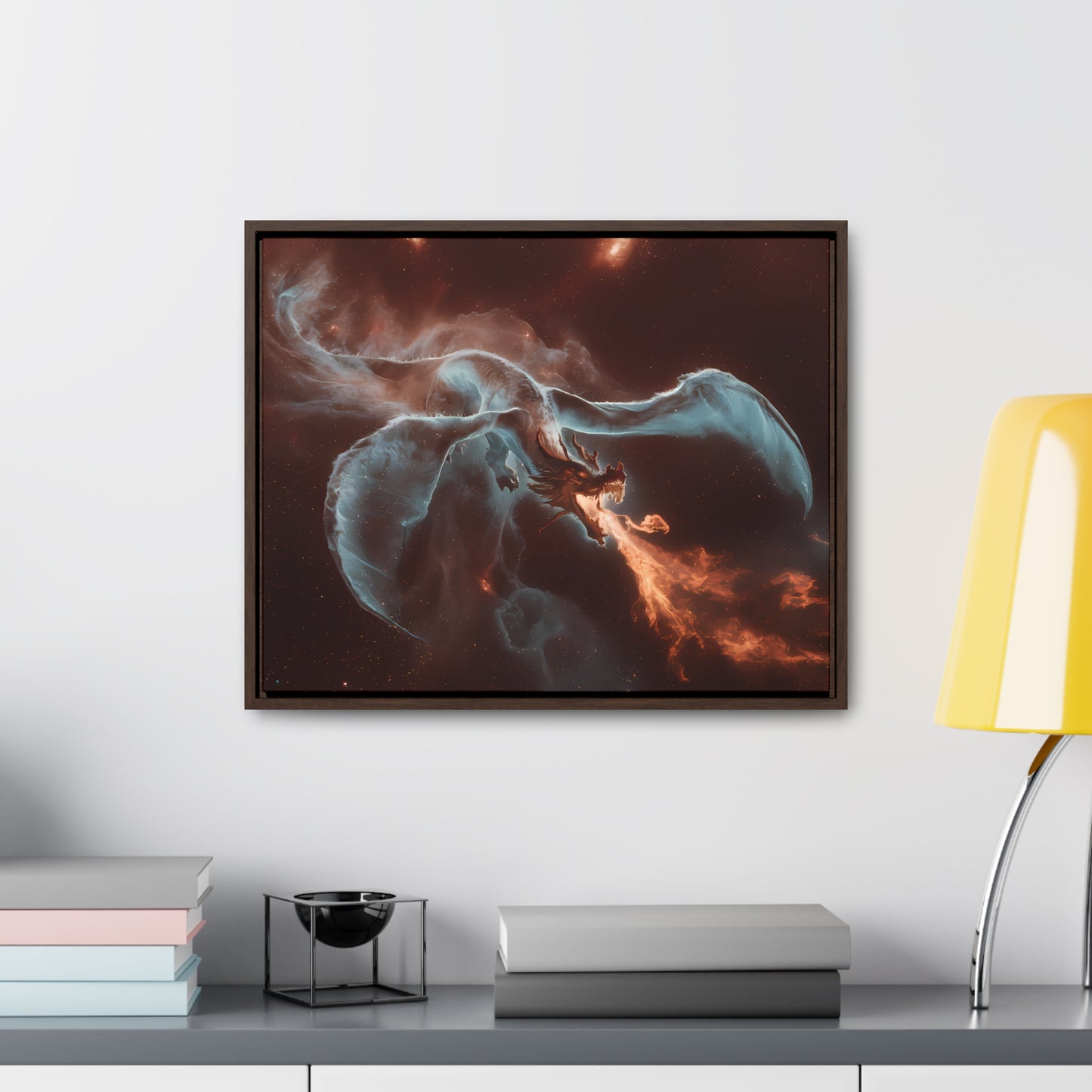 Celestial Inferno Dragon - Gallery Canvas Wraps, Horizontal Frame