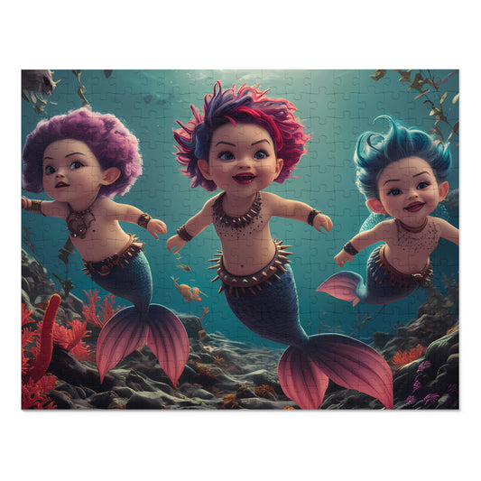 Cute Mermaids - Jigsaw Puzzle (30, 110, 252, 500,1000-Piece)