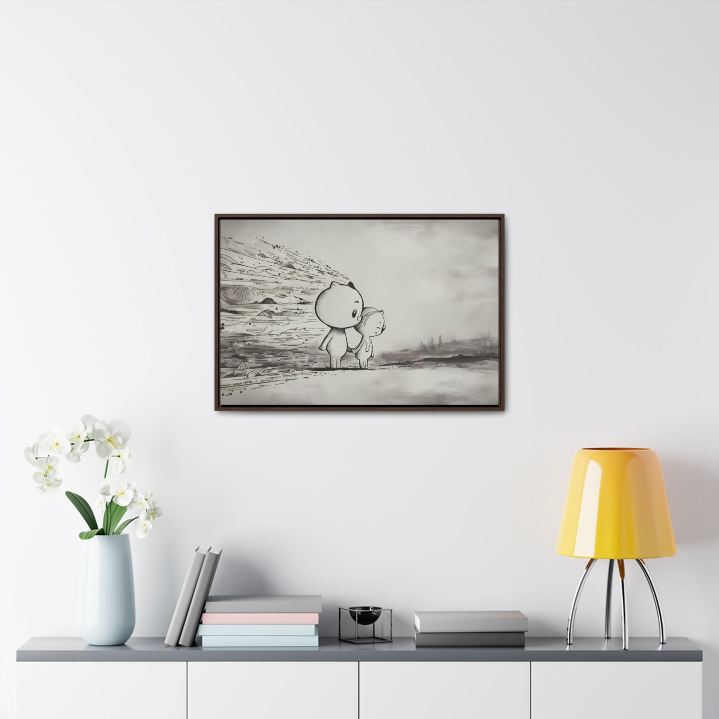 "Together Through the Storm" - Gallery Canvas Wraps, Horizontal Frame