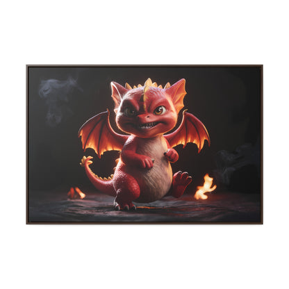 "Fiery Little Guardian" - Gallery Canvas Wraps, Horizontal Frame