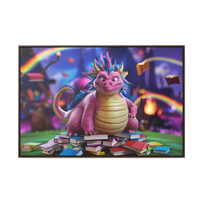 "Guardian of the Magical Library" - Gallery Canvas Wraps, Horizontal Frame