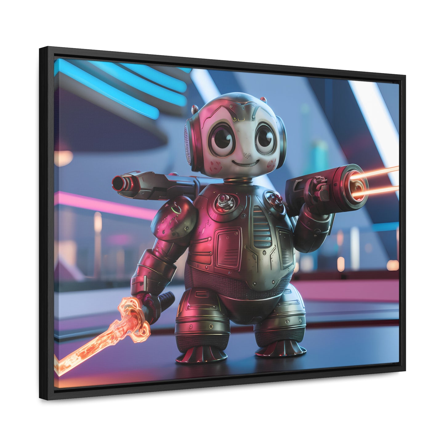 Galactic Guardian Bot - Gallery Canvas Wraps, Horizontal Frame