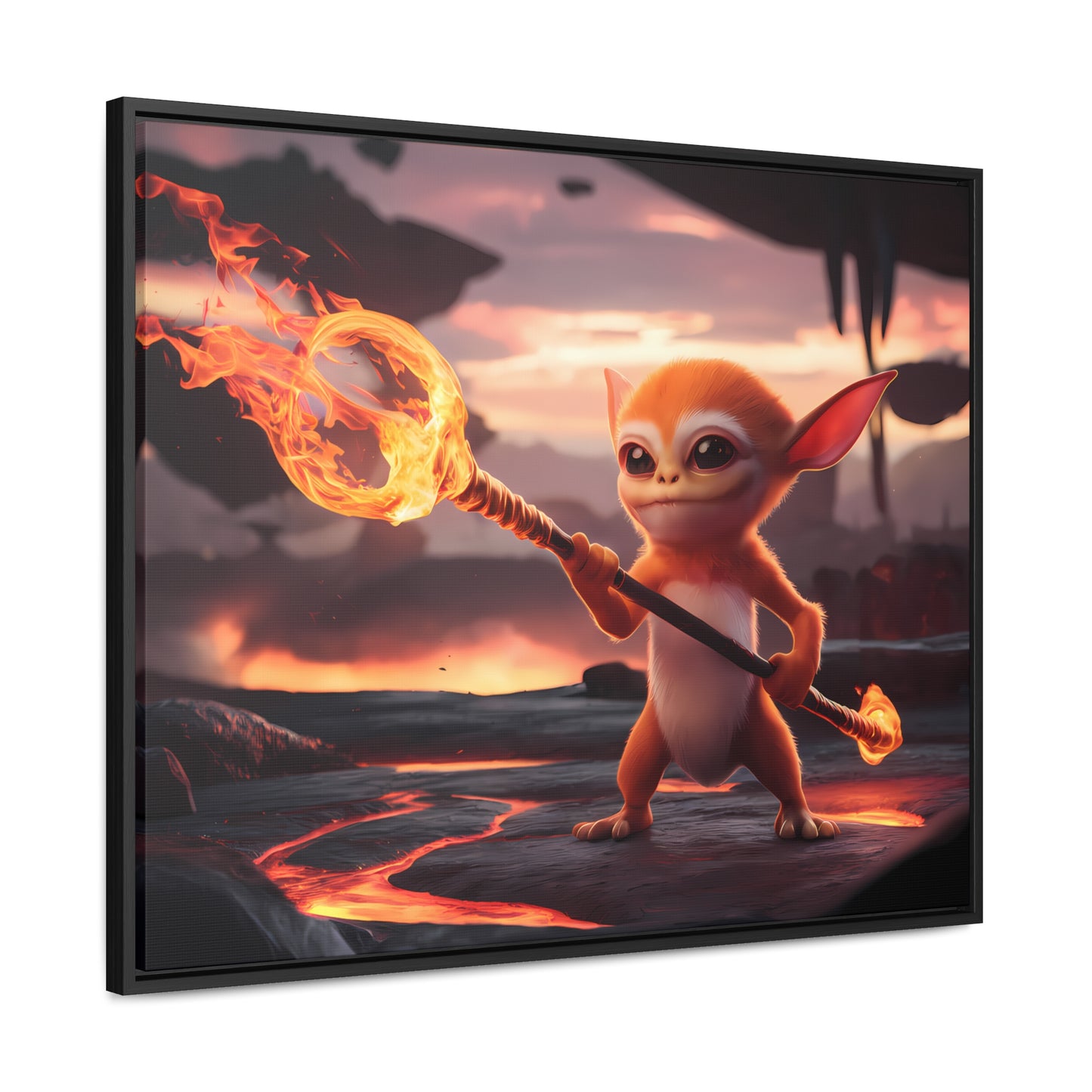 "Guardian of the Flame" - Gallery Canvas Wraps, Horizontal Frame