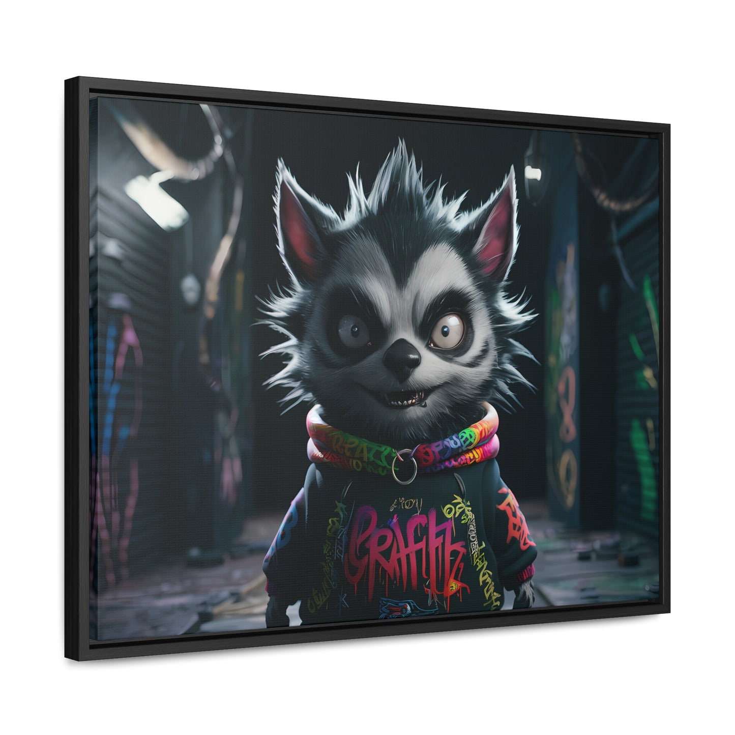 Urban Graffiti Rebel - Gallery Canvas Wraps, Horizontal Frame