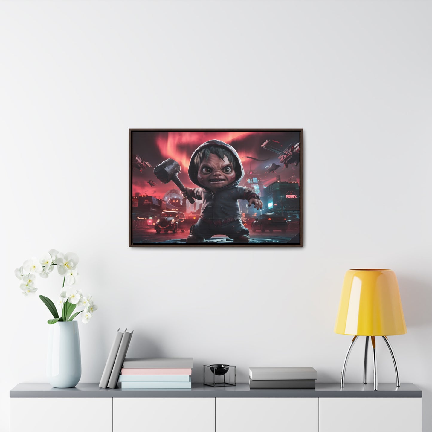 "Revenge of the Tiny Titan" - Gallery Canvas Wraps, Horizontal Frame