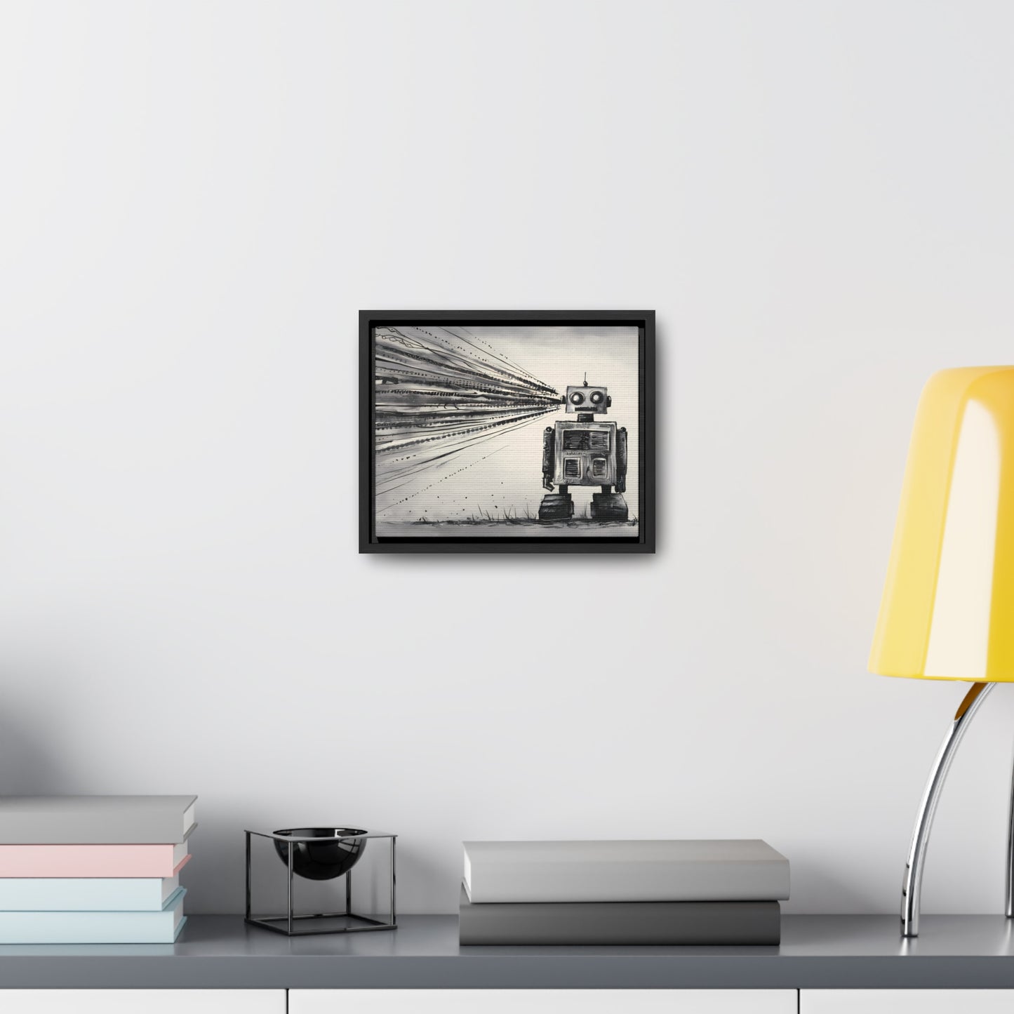 Echoes of the Machine Mind - Gallery Canvas Wraps, Horizontal Frame