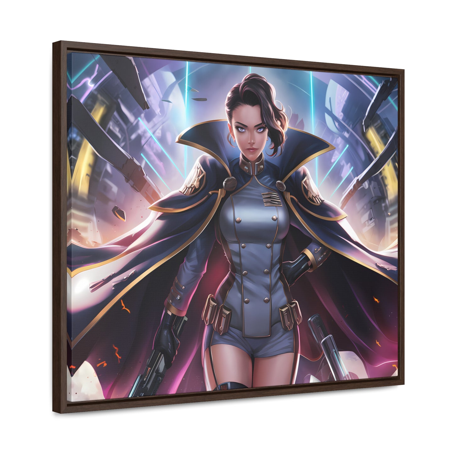 Commander of the Neon Storm - Gallery Canvas Wraps, Horizontal Frame