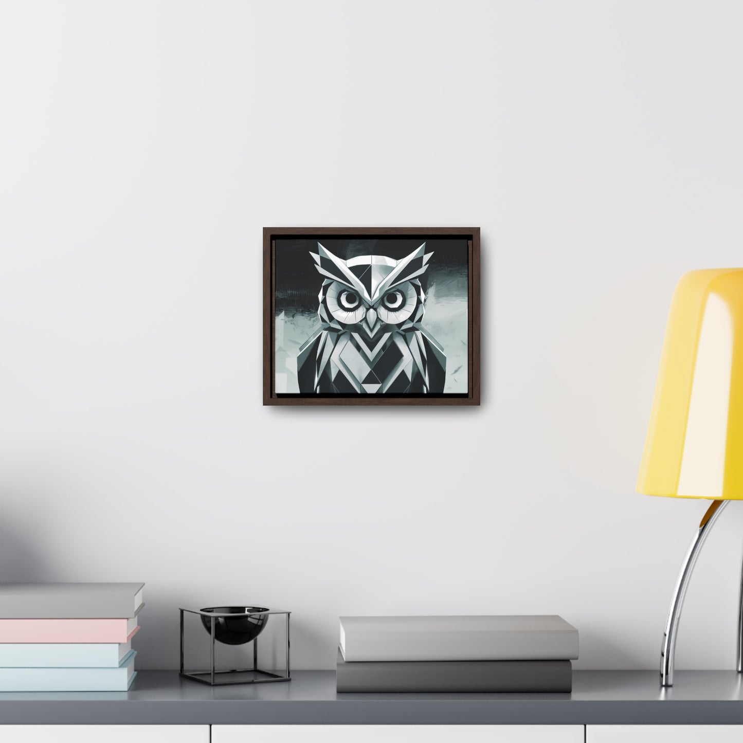 "Geometric Sentinel" - Gallery Canvas Wraps, Horizontal Frame