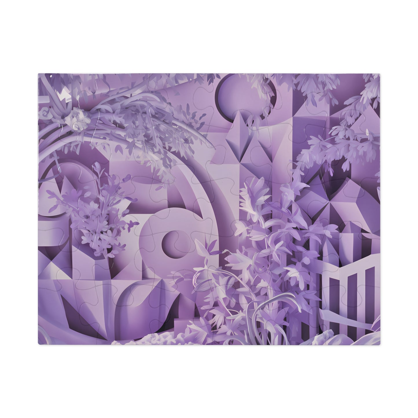 Serenity in Lavender Geometrics - Jigsaw Puzzle (30, 110, 252, 500,1000-Piece)