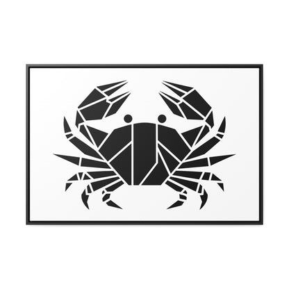 Geometric Crab Design - Gallery Canvas Wraps, Horizontal Frame