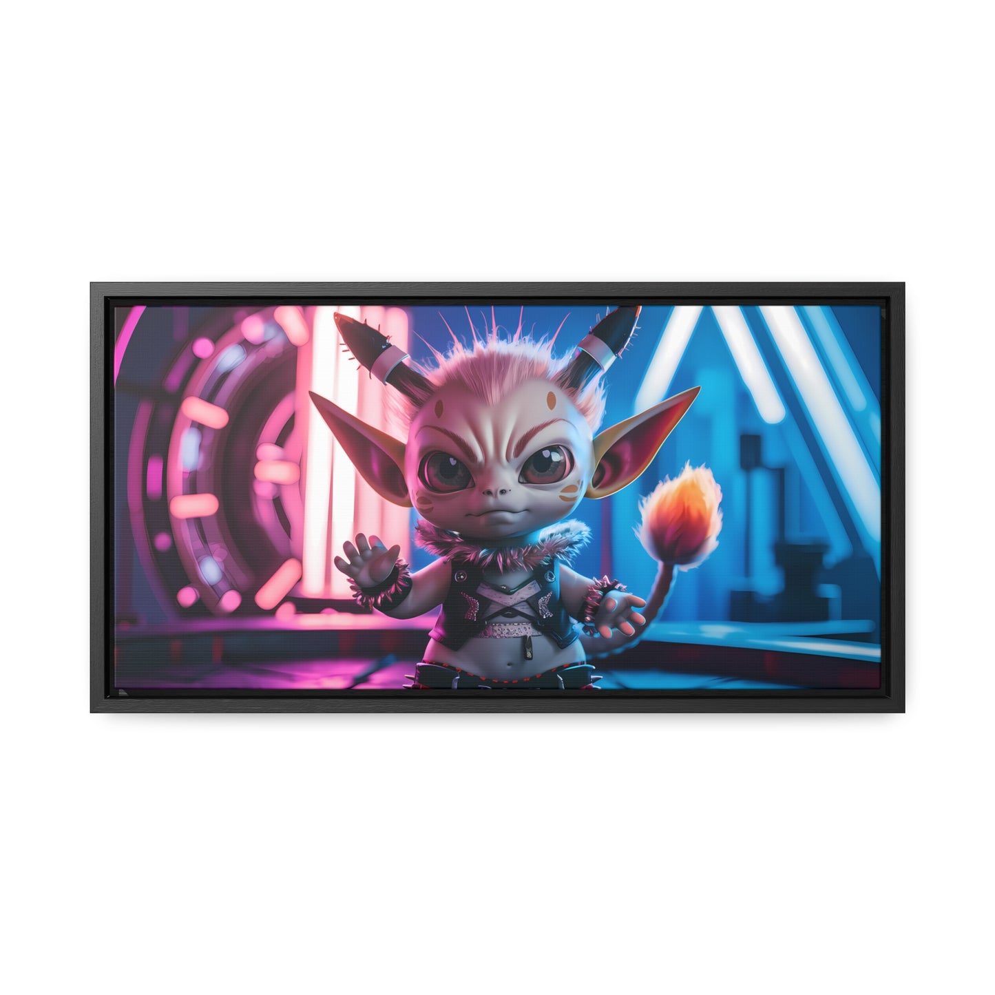 Neon Punk Guardian - Gallery Canvas Wraps, Horizontal Frame