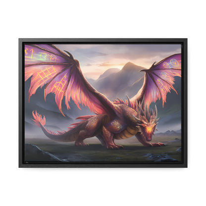 "The Arcane Guardian of the Crimson Peaks" - Gallery Canvas Wraps, Horizontal Frame