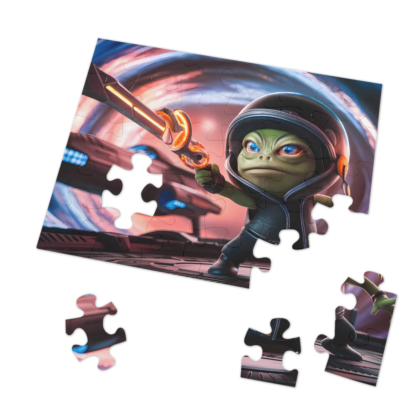 Space Lizard Commander - Jigsaw Puzzle (30, 110, 252, 500,1000-Piece)