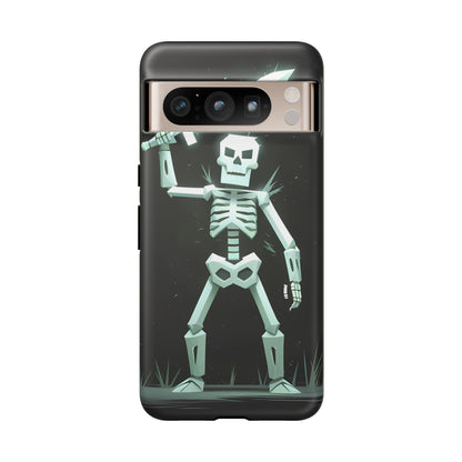 Geometric Skeleton Swordsman - Smartphone Tough Cases