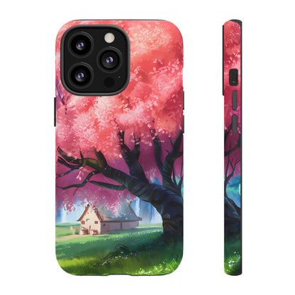 Idyllic Cherry Blossom and a Hut - Smartphone Tough Cases