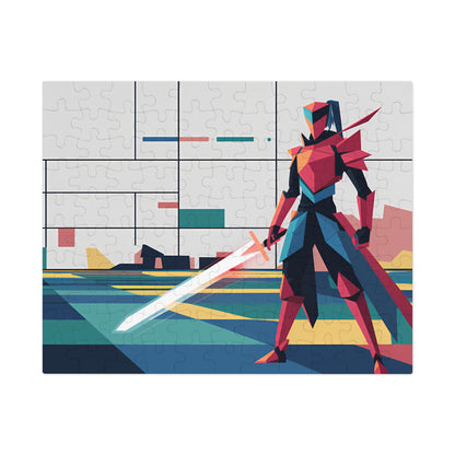 Digital Samurai: Geometric Guardian - Jigsaw Puzzle (30, 110, 252, 500,1000-Piece)