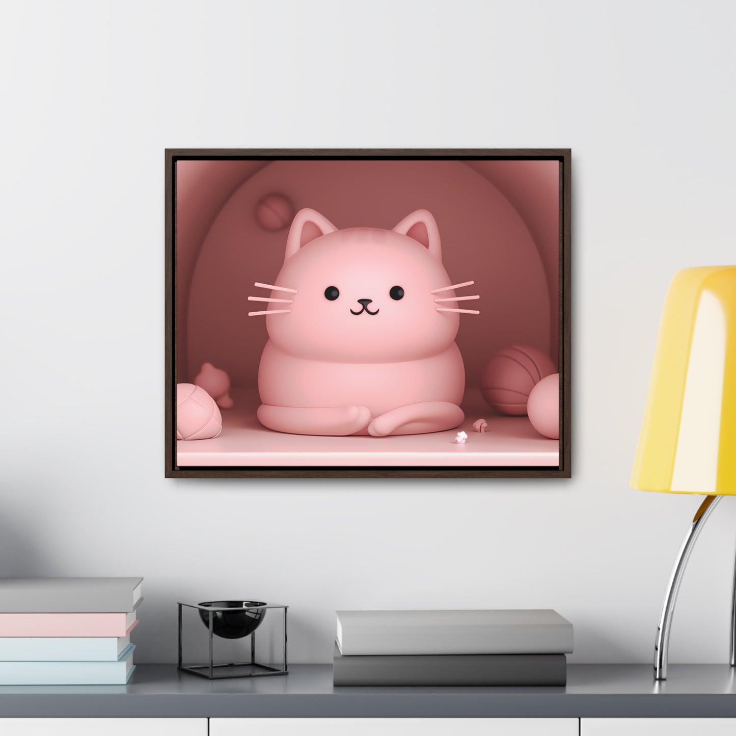 Purrfectly Pink Serenity - Gallery Canvas Wraps, Horizontal Frame