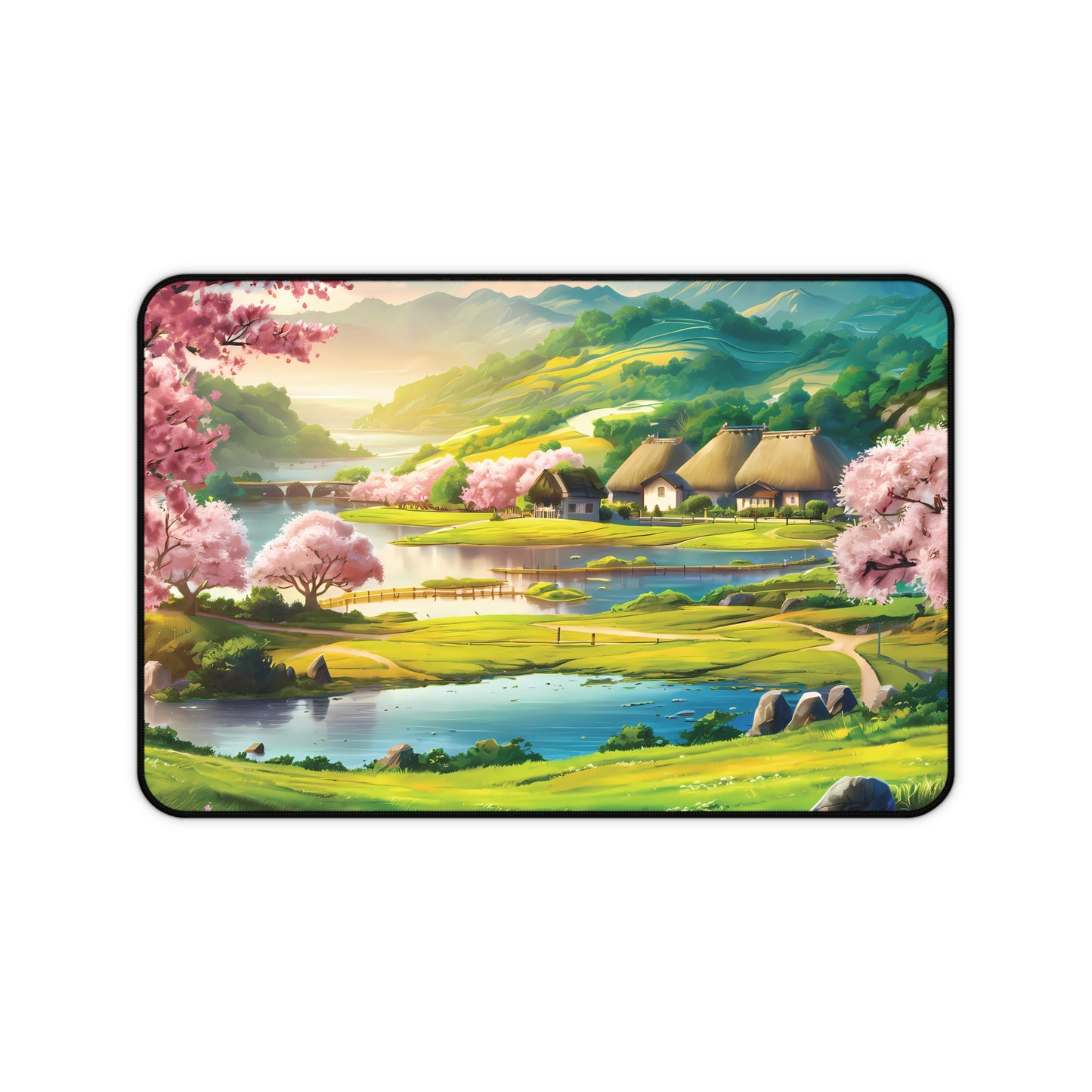 Idyllic Anime Village - Desk Mat