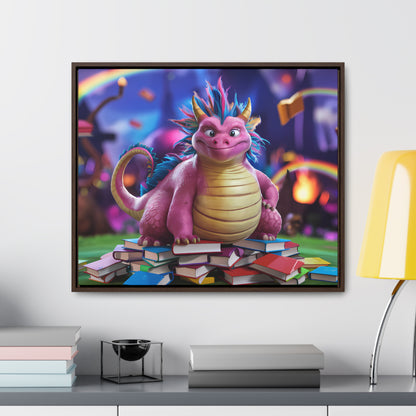 "Guardian of the Magical Library" - Gallery Canvas Wraps, Horizontal Frame