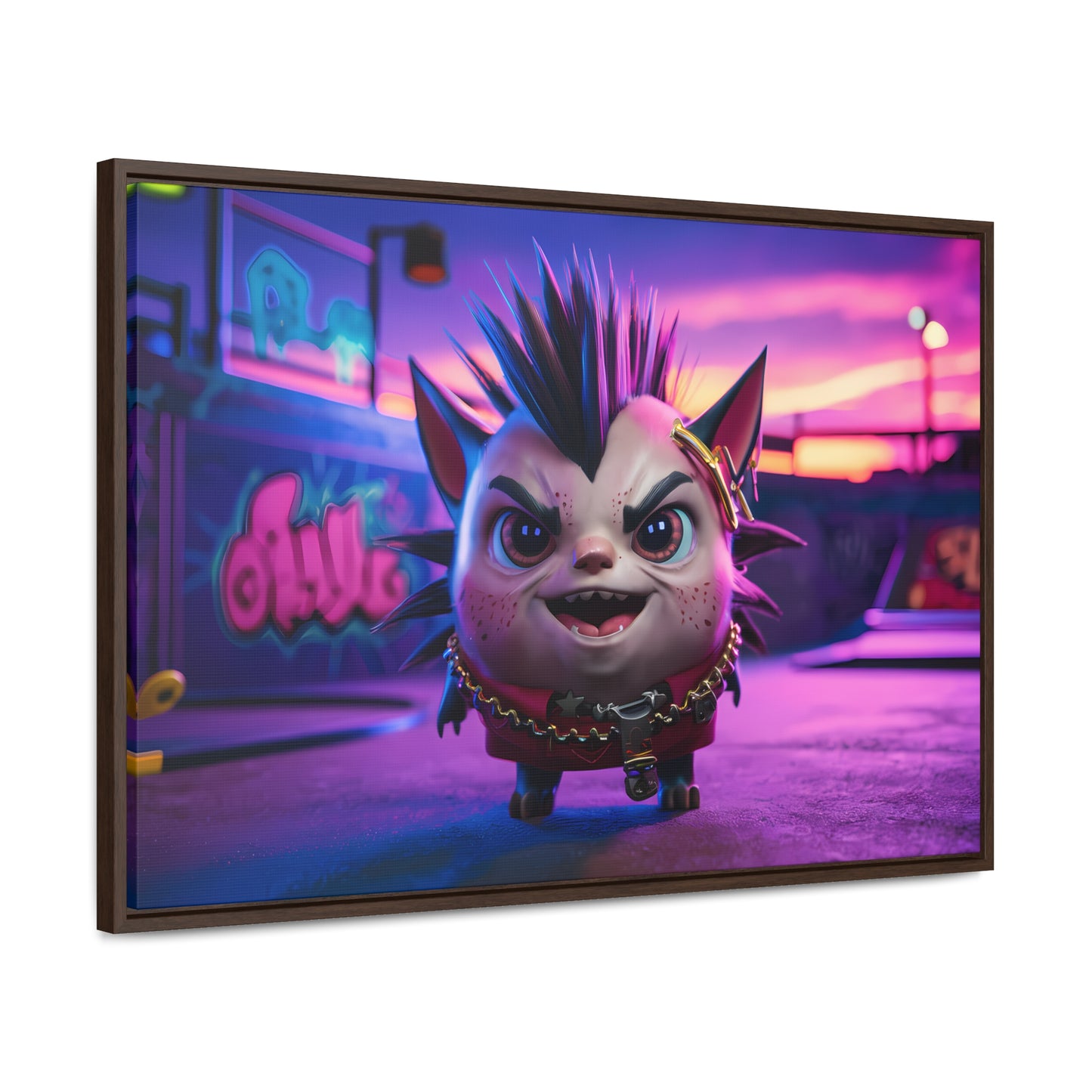 Punk Paws Unleashed - Gallery Canvas Wraps, Horizontal Frame