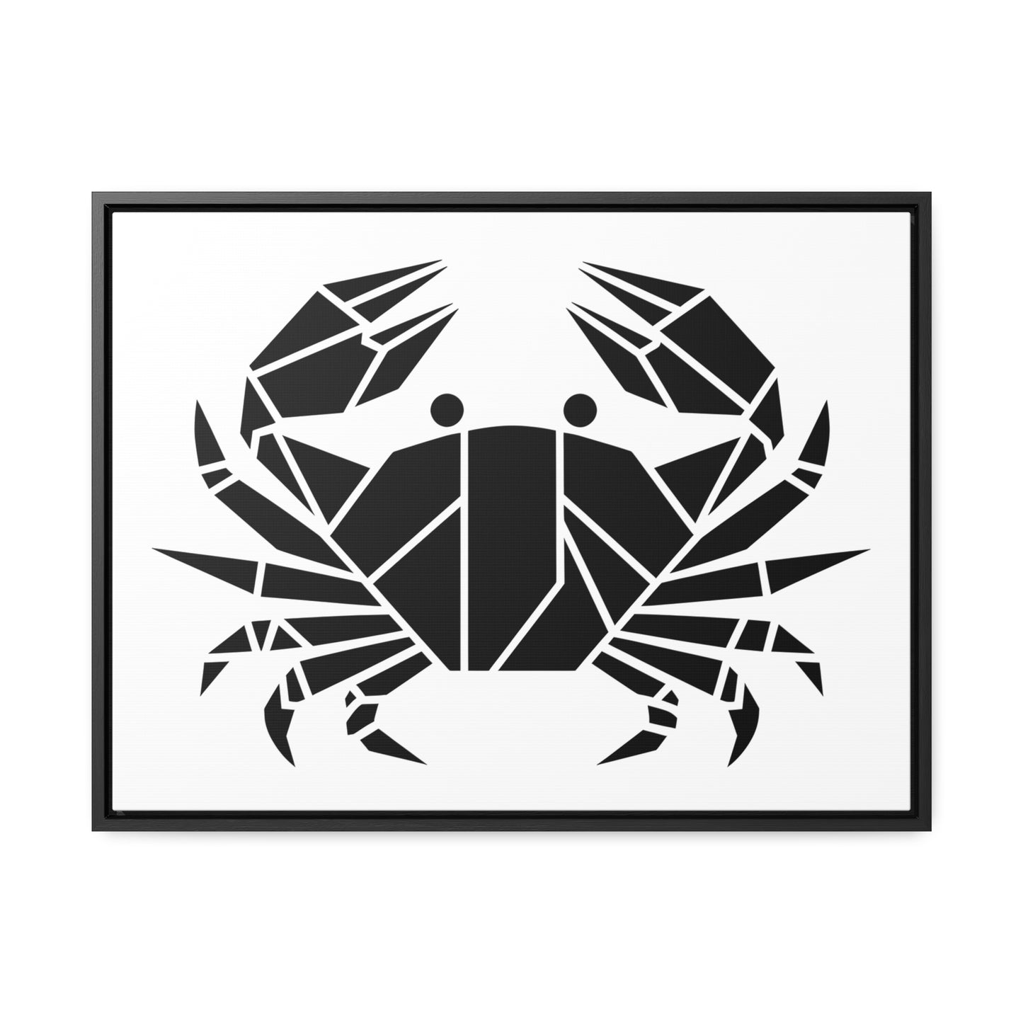 Geometric Crab Design - Gallery Canvas Wraps, Horizontal Frame