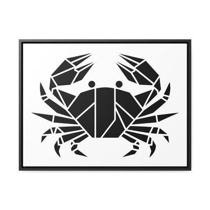 Geometric Crab Design - Gallery Canvas Wraps, Horizontal Frame