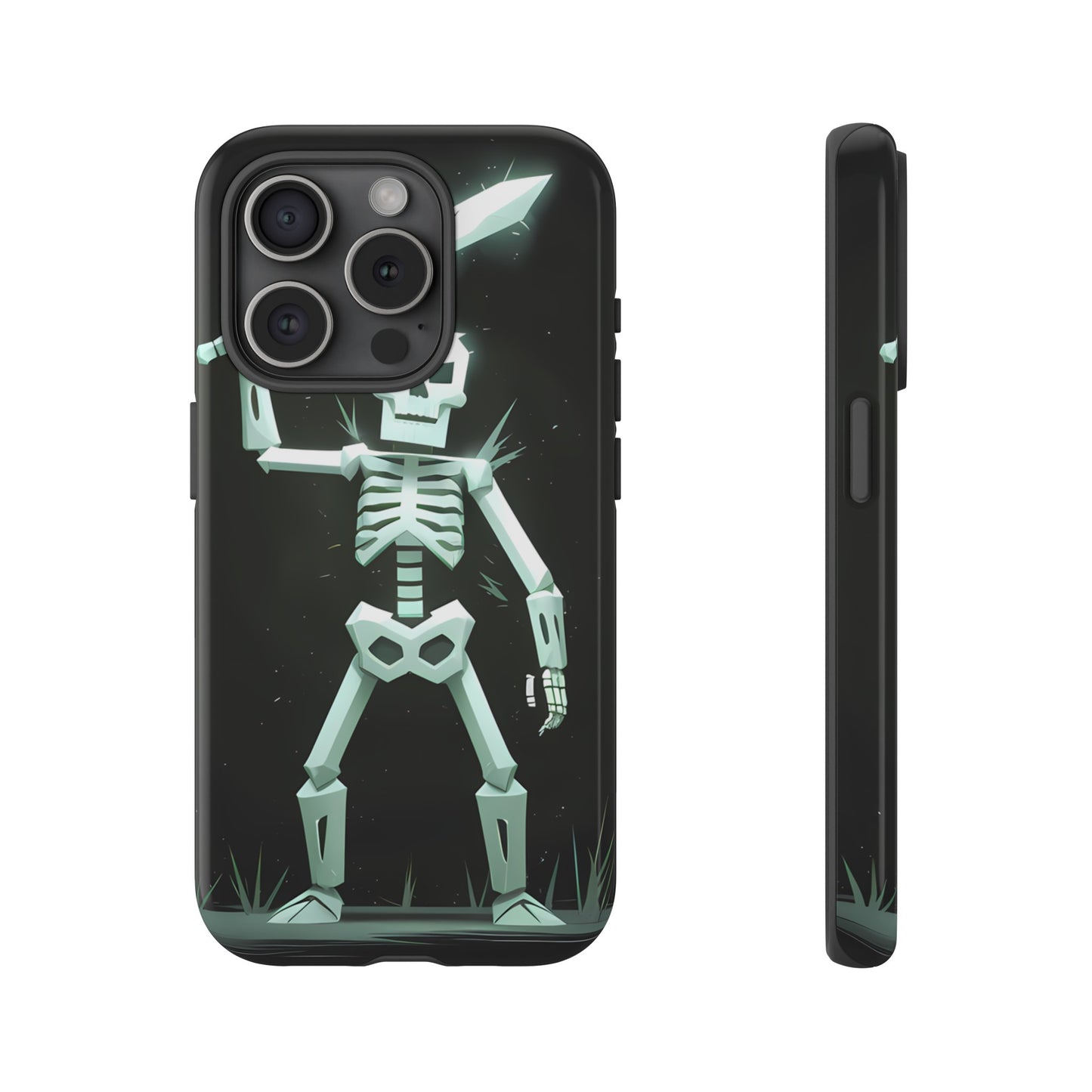 Geometric Skeleton Swordsman - Smartphone Tough Cases