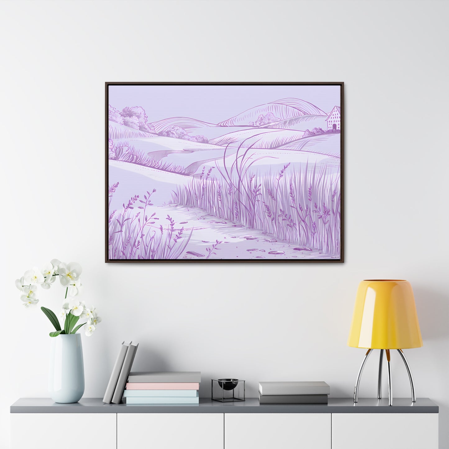 Whispers of the Lavender Hills - Gallery Canvas Wraps, Horizontal Frame