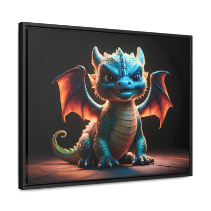 Fierce Baby Dragon Guardian - Gallery Canvas Wraps, Horizontal Frame