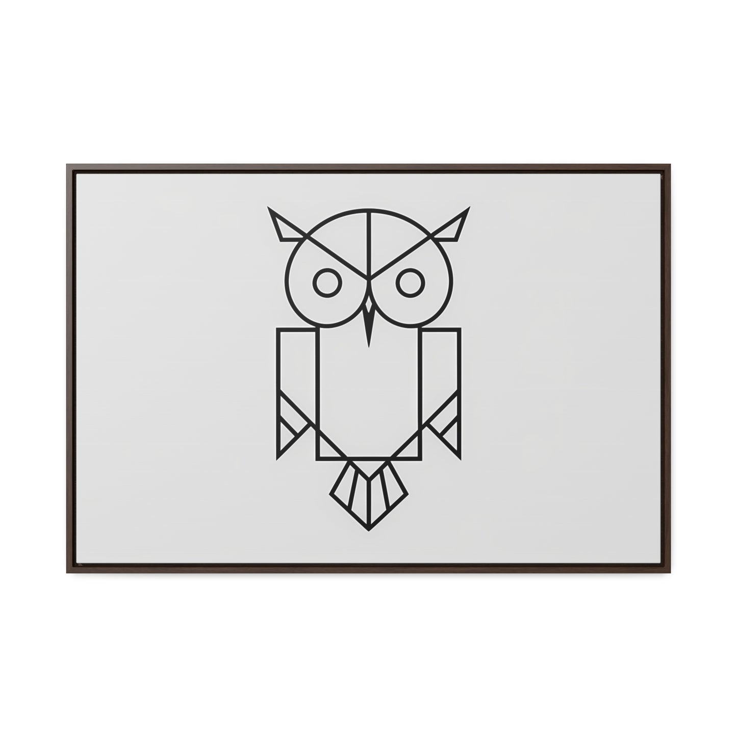 Geometric Owl - Gallery Canvas Wraps, Horizontal Frame