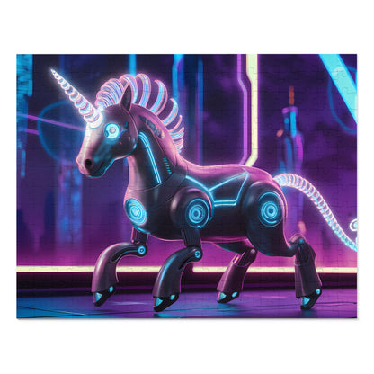 Neon Cyber Unicorn - Jigsaw Puzzle (30, 110, 252, 500,1000-Piece)