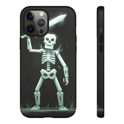 Geometric Skeleton Swordsman - Smartphone Tough Cases