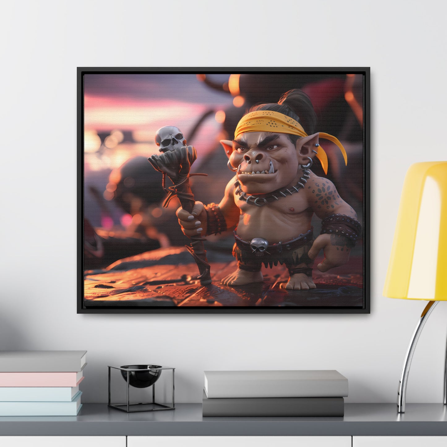 Goblin Warlord at Sunset - Gallery Canvas Wraps, Horizontal Frame