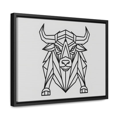 Geometric Bull - Gallery Canvas Wraps, Horizontal Frame